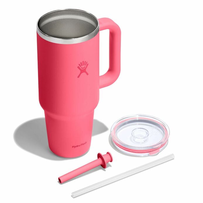 40-oz-travel-tumbler-h3 tt40pscc668-40-oz-travel-tumbler-clear-lid-popstar-pink-exploded.jpg